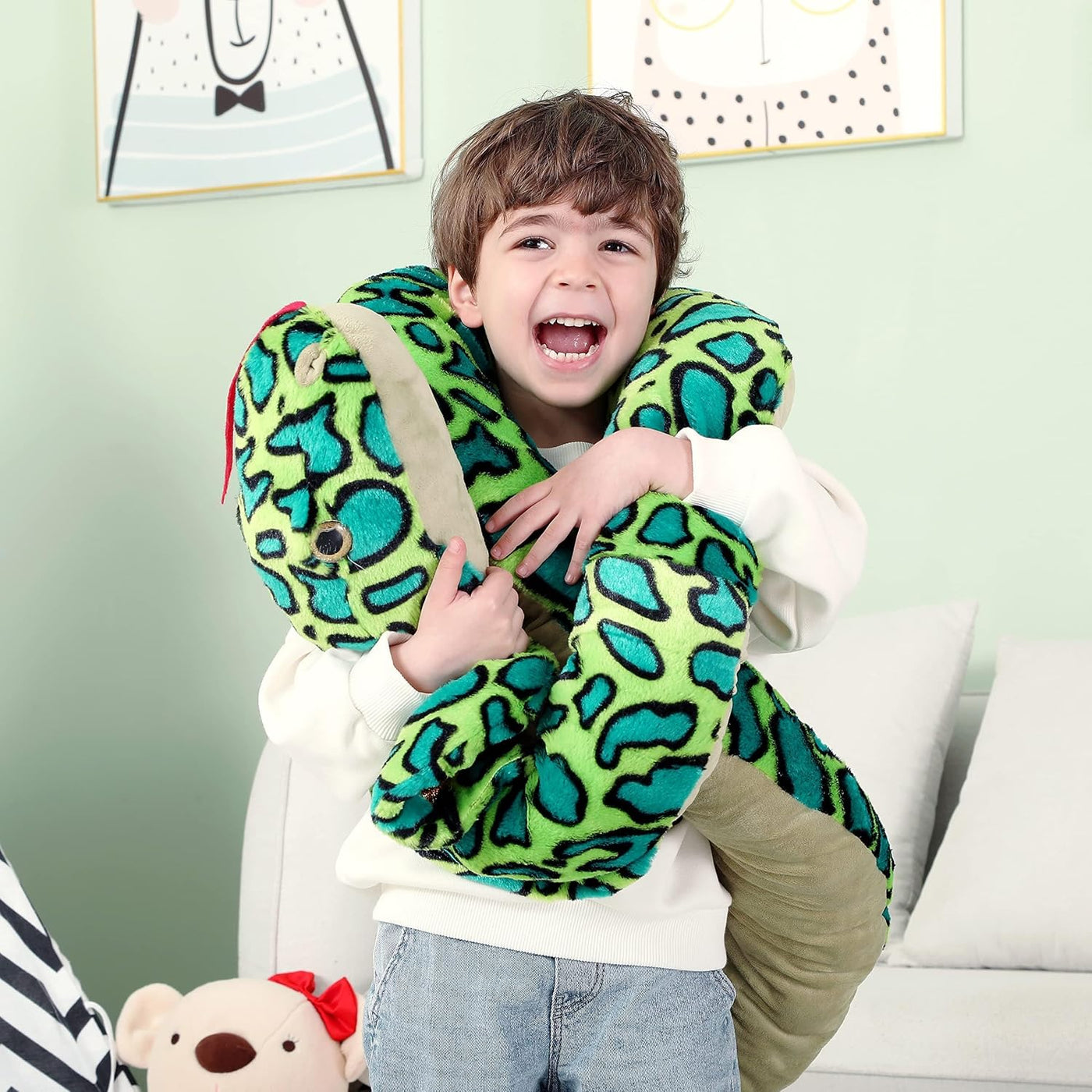 IKASA - Juguetes de peluche de serpiente gigante, cobra grande de 1...