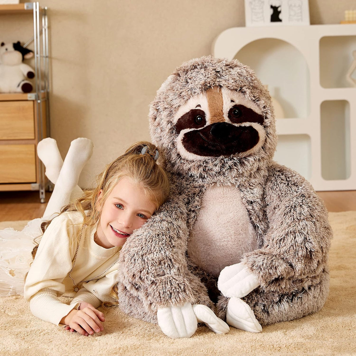 EARTHSOUND - Juguete de peluche gigante de perezoso, peluche grande...