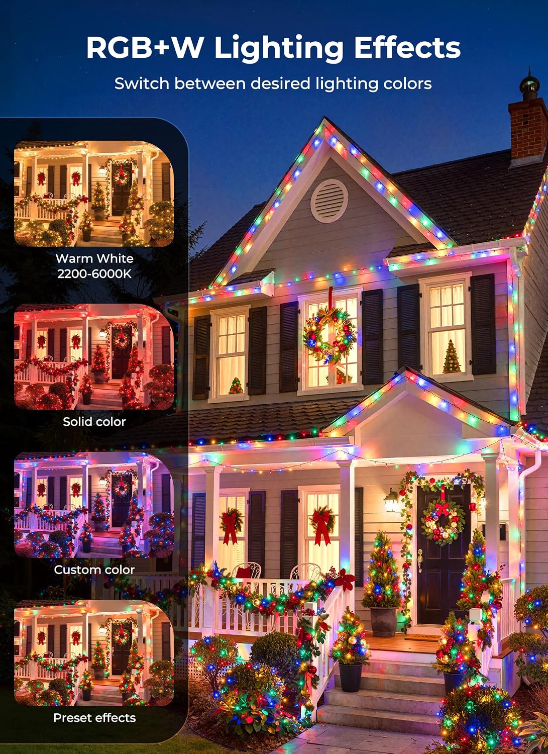 Minetom Luces inteligentes que cambian de color, Navidad, Halloween...