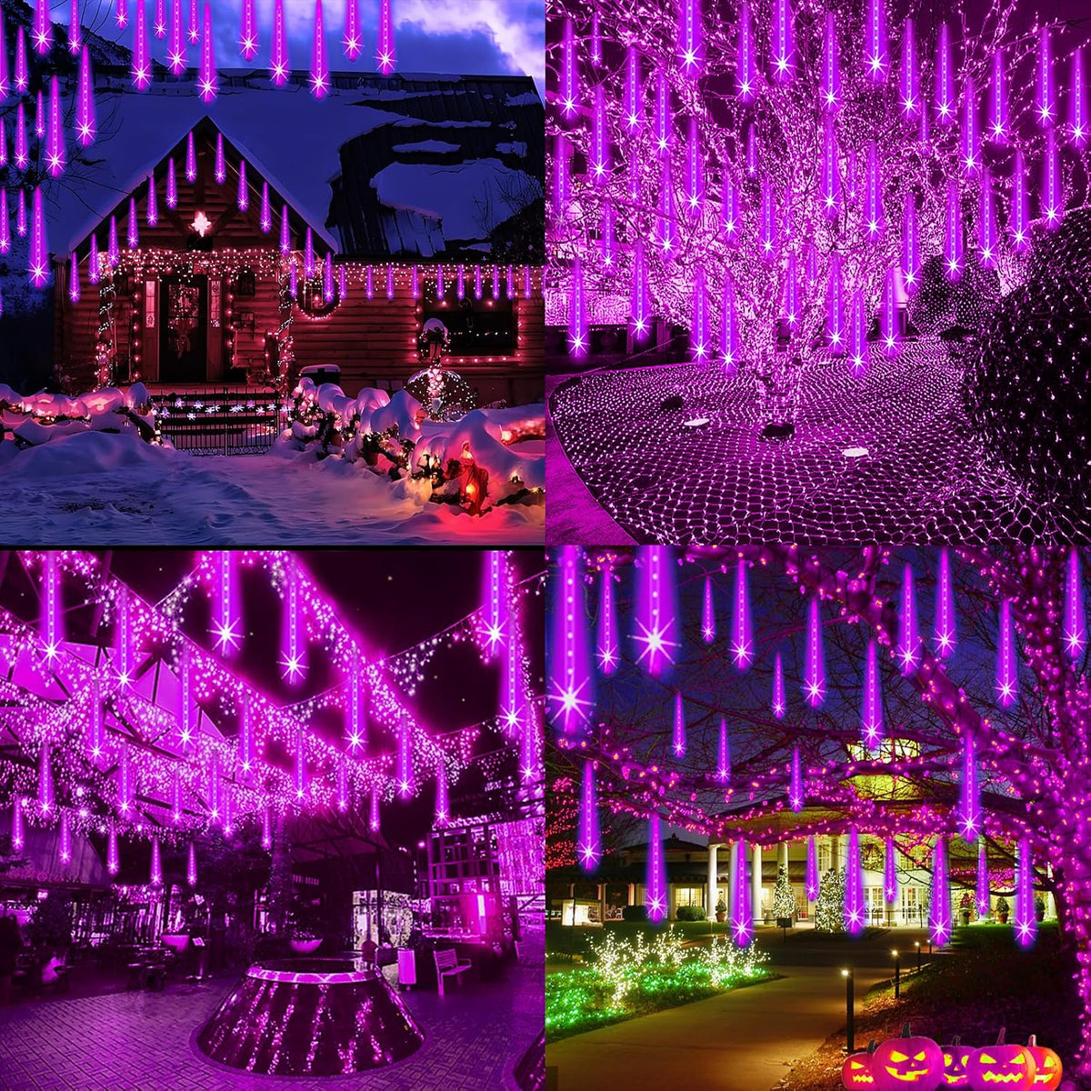 Adecorty Luces de Halloween al aire libre, decoraciones de Hallowee...
