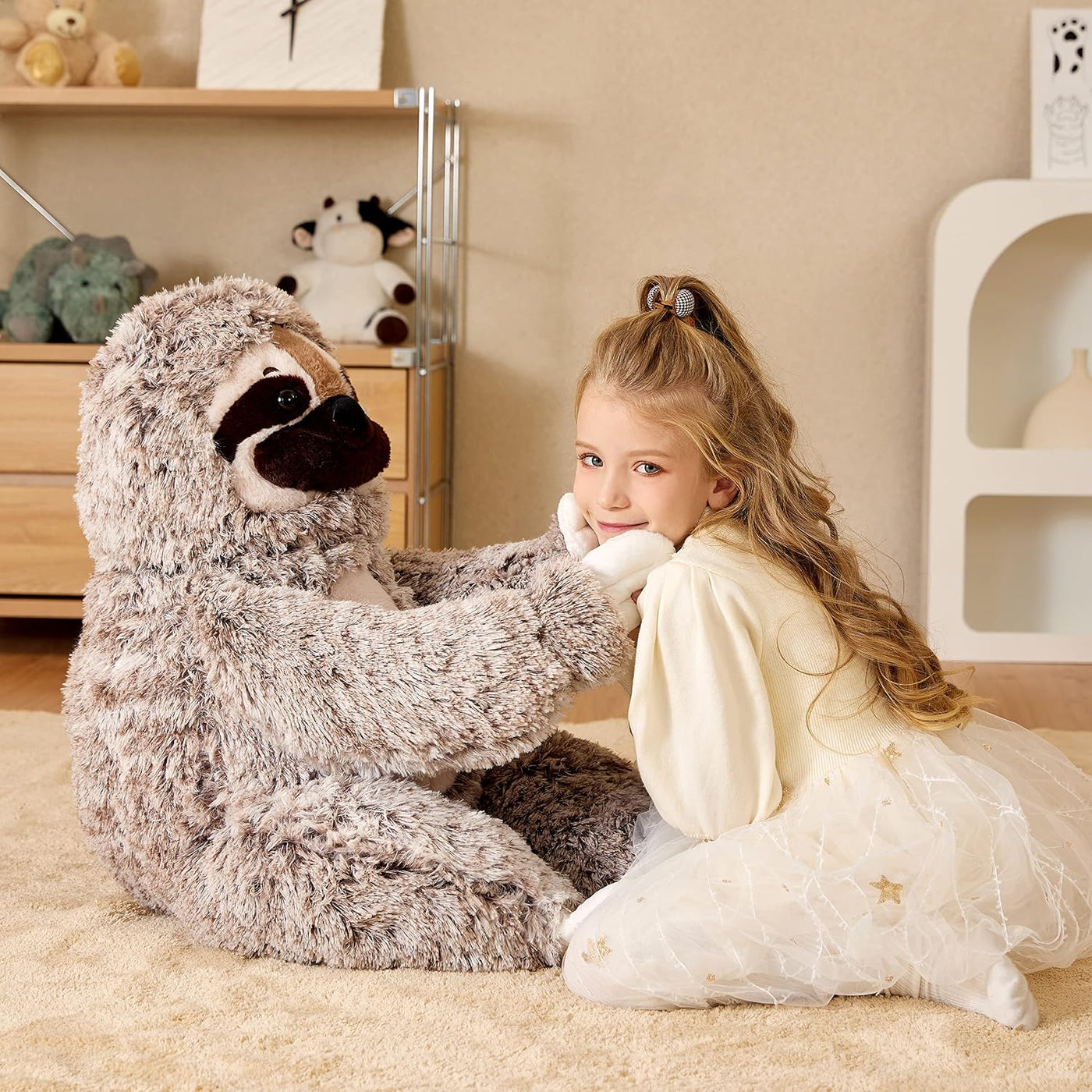 EARTHSOUND - Juguete de peluche gigante de perezoso, peluche grande...