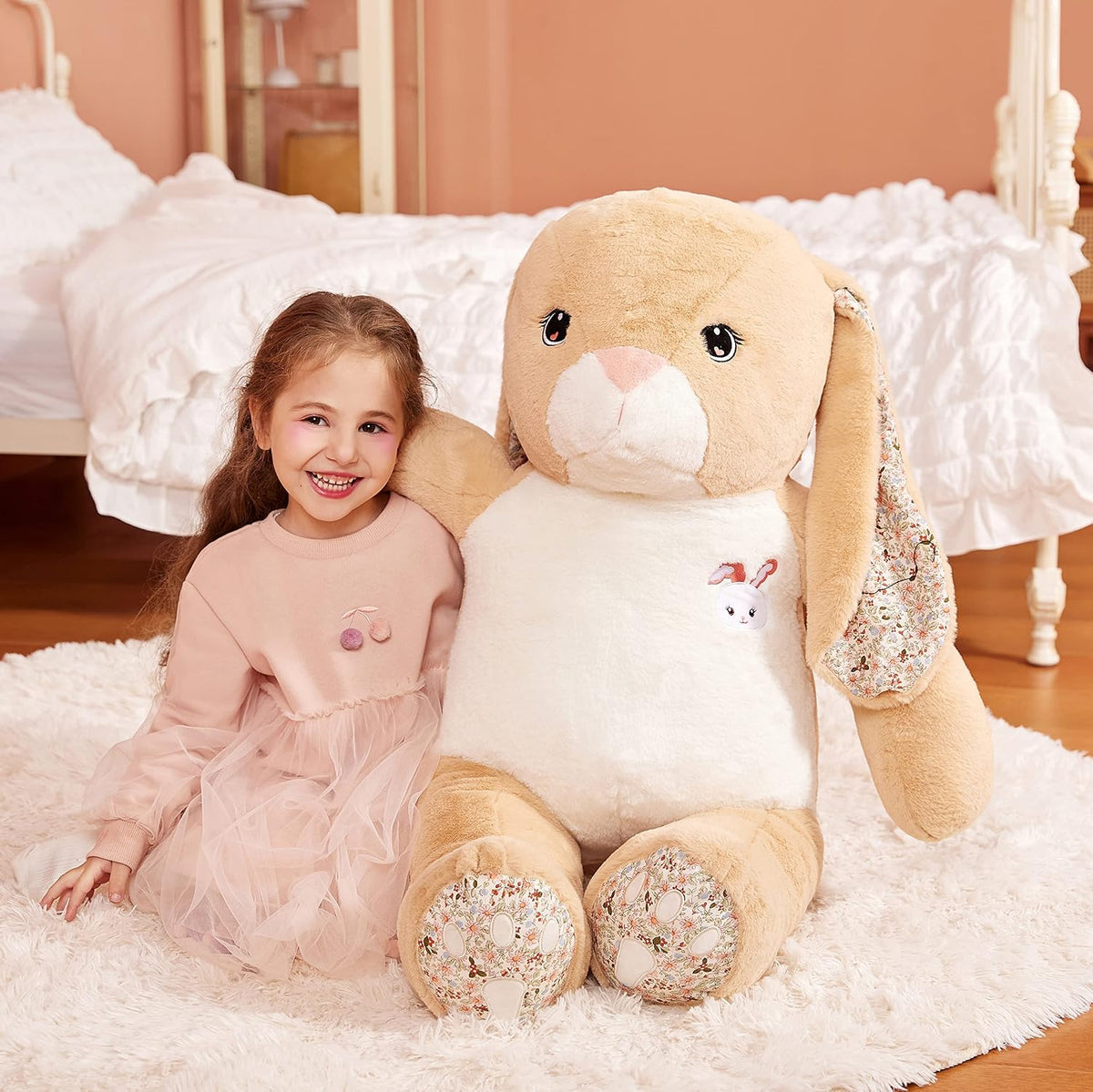 IKASA Peluche de conejo gigante de 30 pulgadas, súper suave, sin cr...
