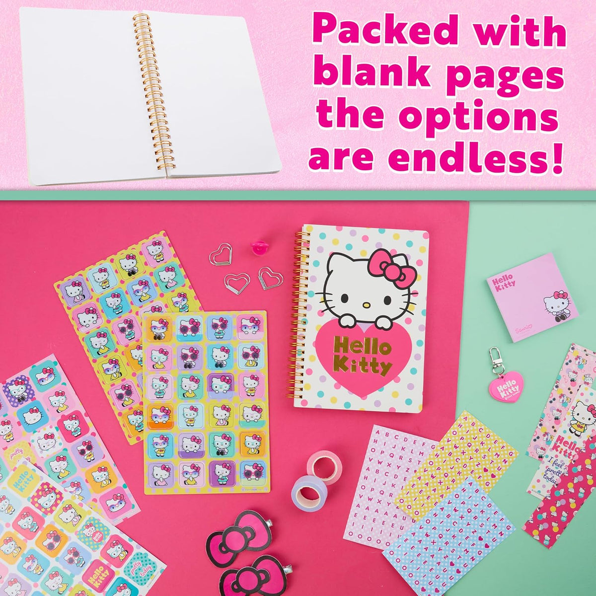 Kit de Diario DIY Hello Kitty para Niñas Adolescentes Cuaderno en E...