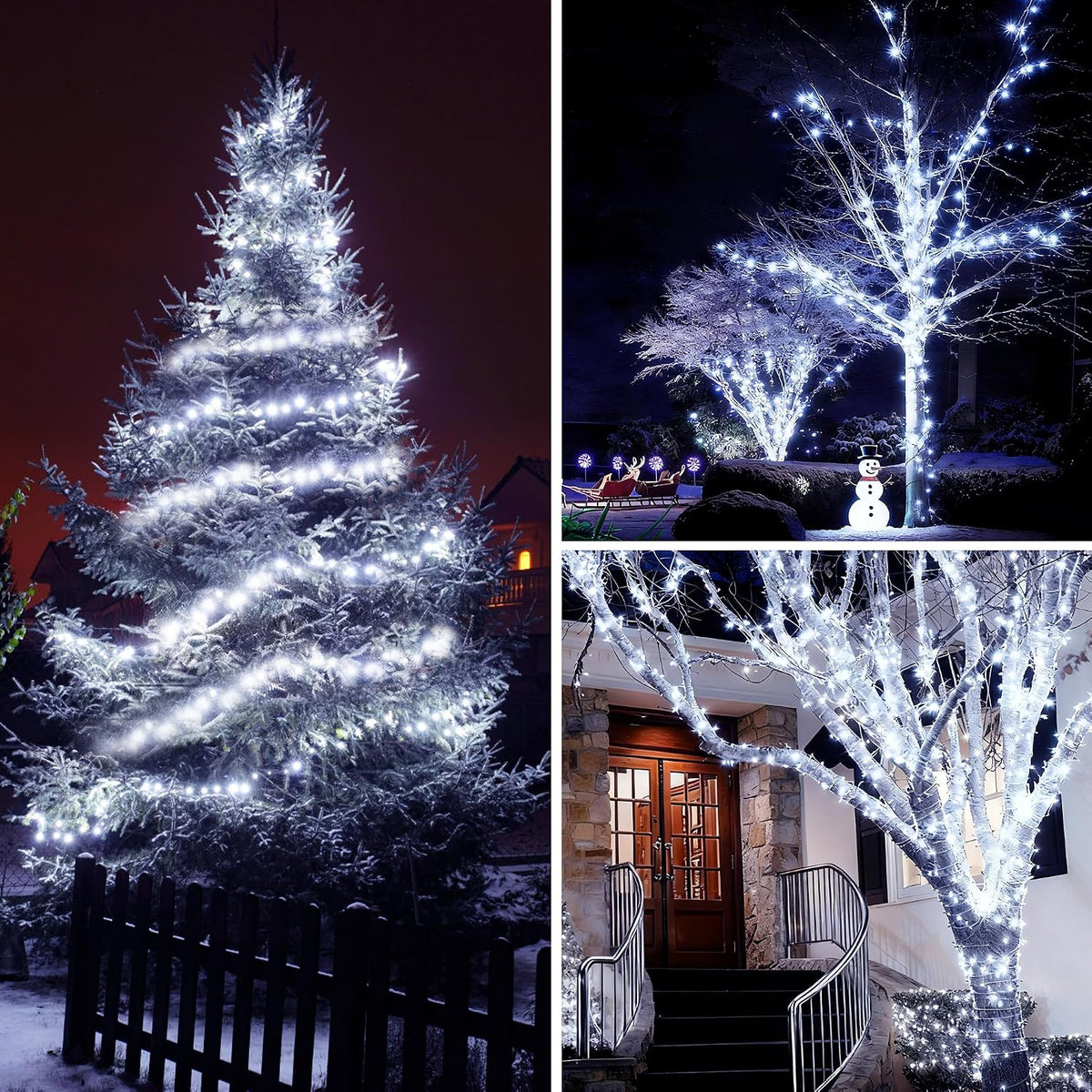BlcTec Tira de luces de Navidad para interiores y exteriores, 300 l...