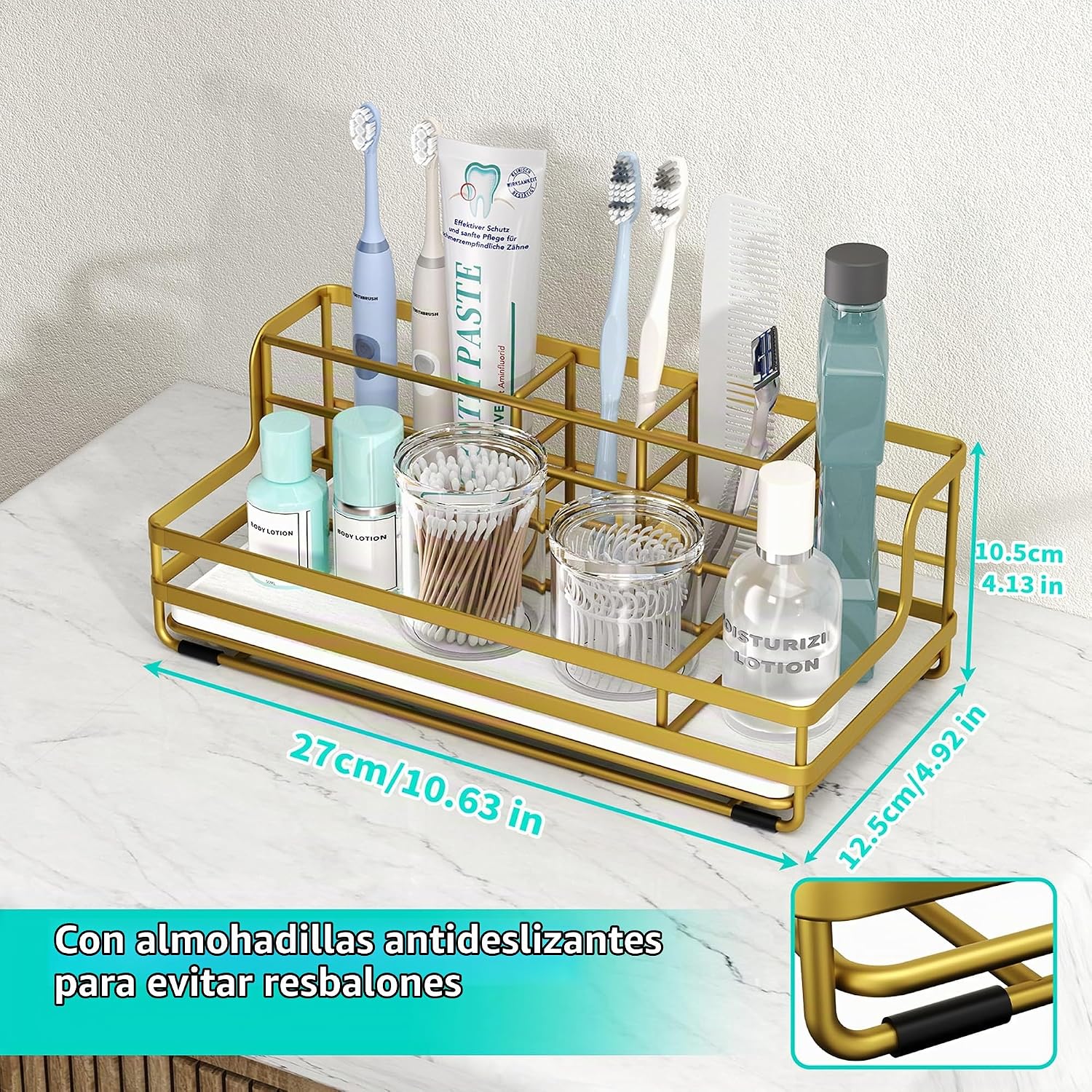 HapiRm Portacepillos de dientes para baño, organizador de encimera...