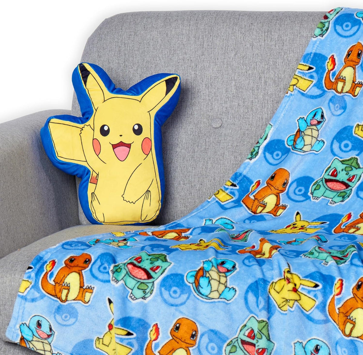 Juego de Manta y Abrazaderas Pokemon de Northwest, Lindo Pikachu, M...