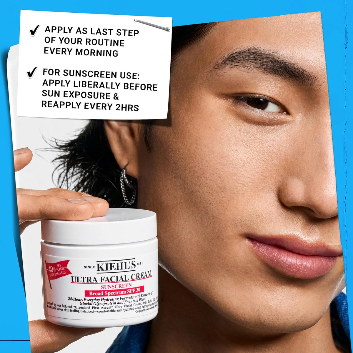 Kiehl's Crema Ultra Facial con SPF 30, Hidratante Facial Ligero...
