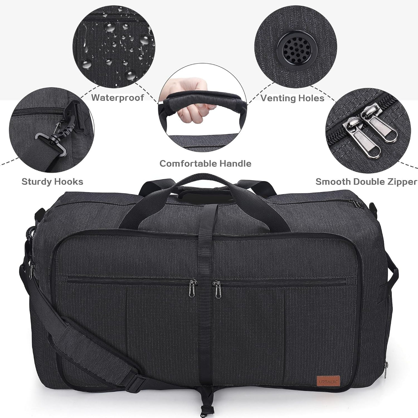 Bolsa de viaje impermeable plegable plegable de 120L para hombres y...