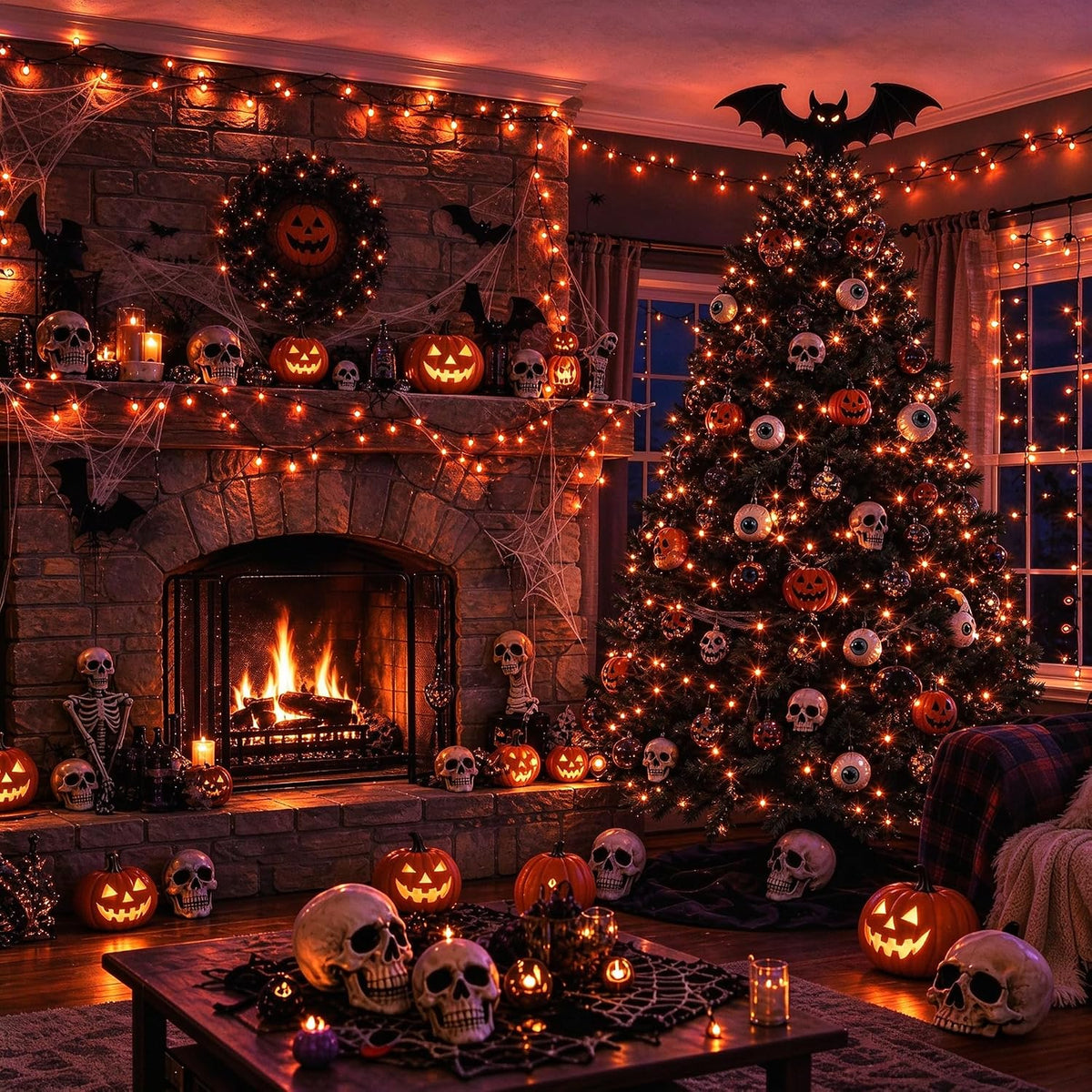 TW SHINE Luces de Halloween, 200 LED de 66 pies, luces de Halloween...