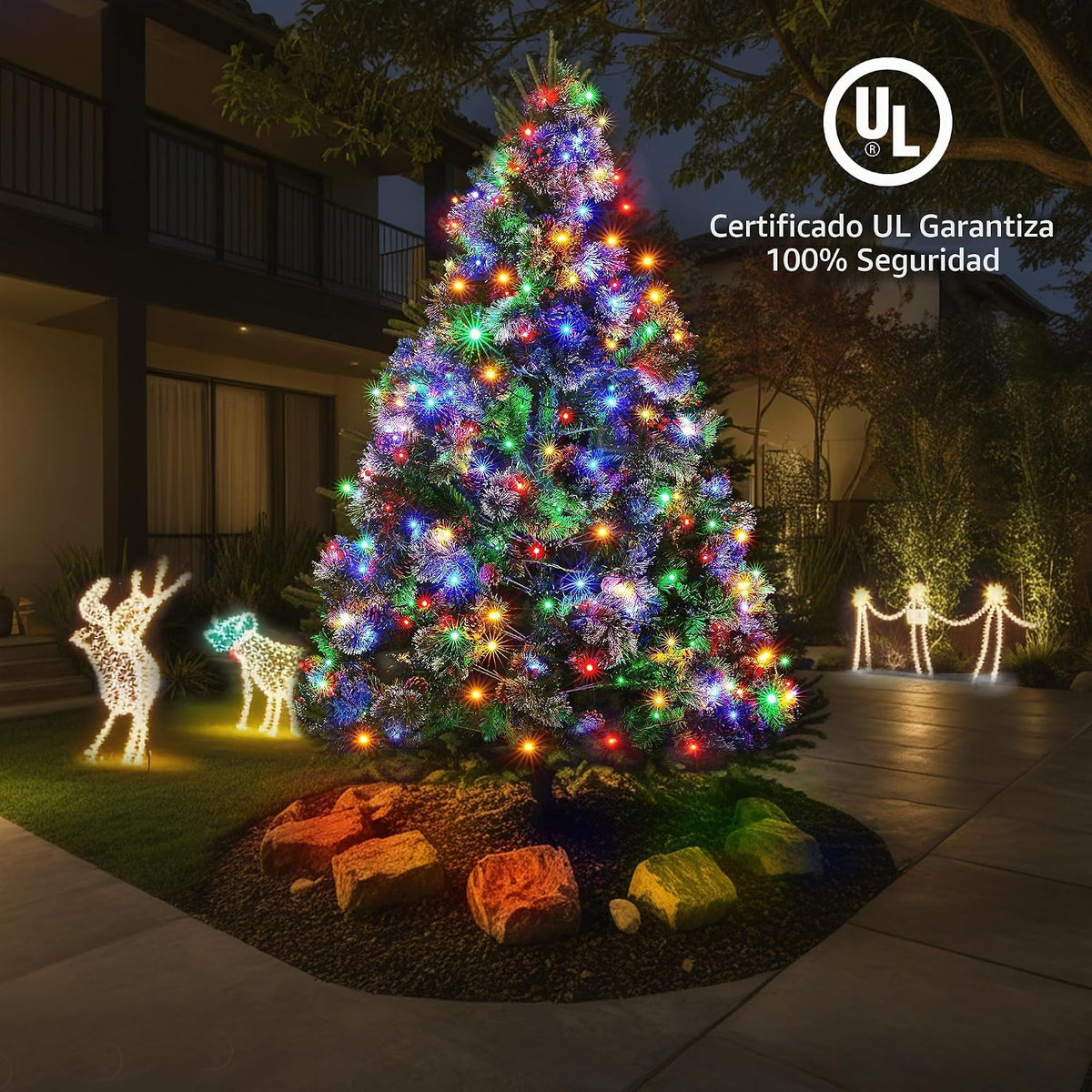 BlcTec Luces de Navidad, 300 luces LED de 108 pies para árbol de Na...