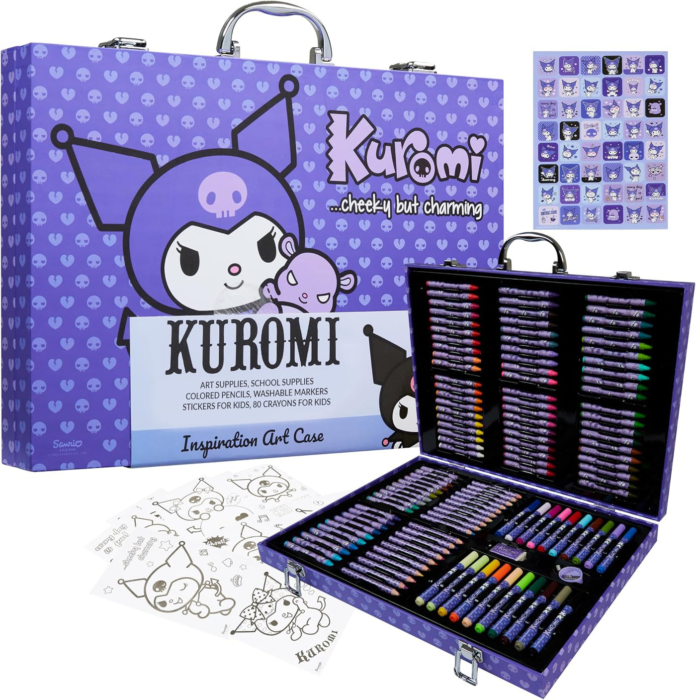 Hello Kitty Sanrio Kuromi - Suministros de arte para niños, lápices...