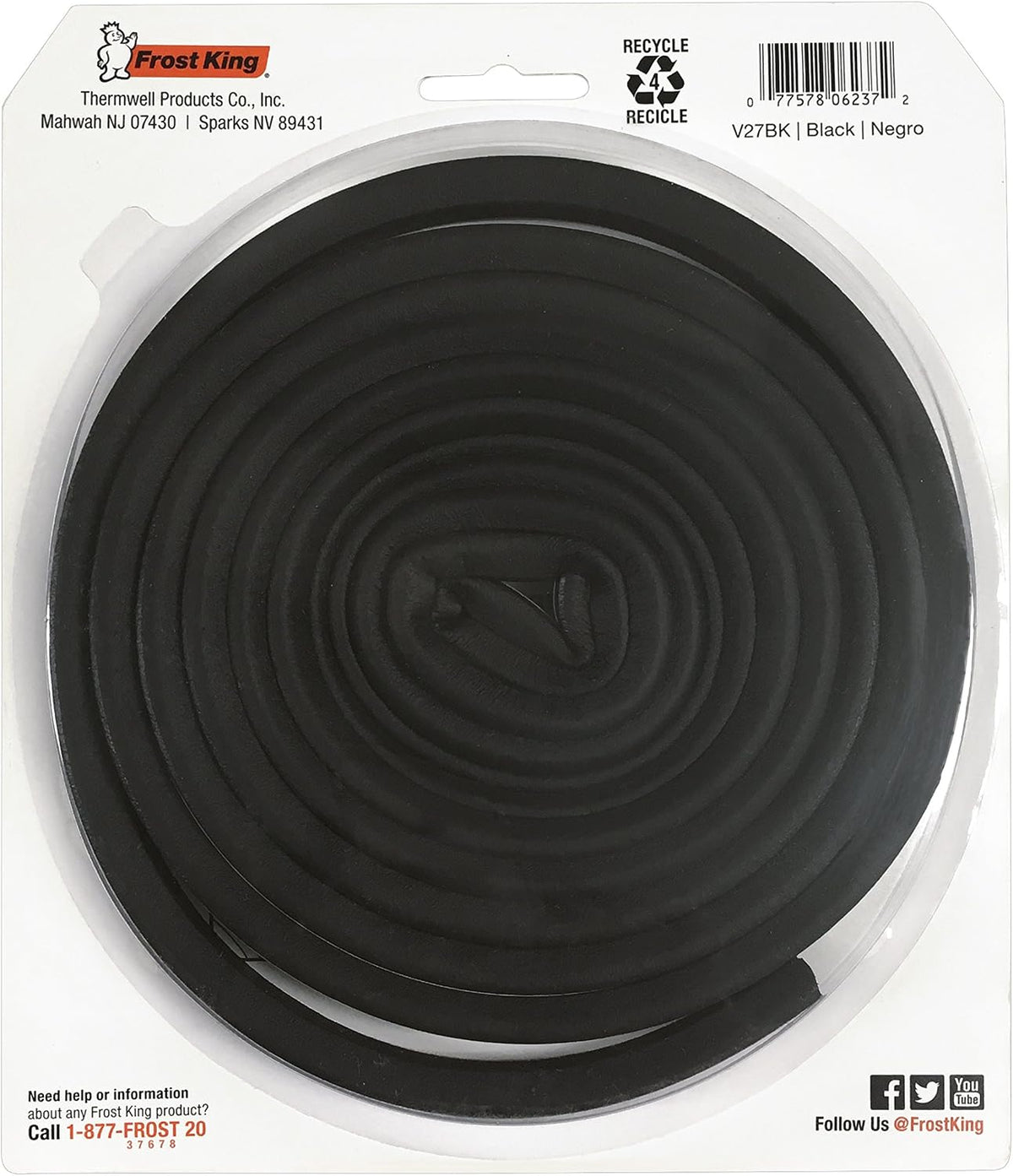 Frost King V25BK Cinta autoadhesiva de goma para sellar la intemper...