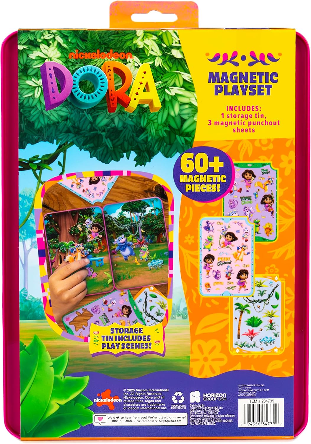 Conjunto de juego magnético de Dora, 75 personajes y accesorios, la...