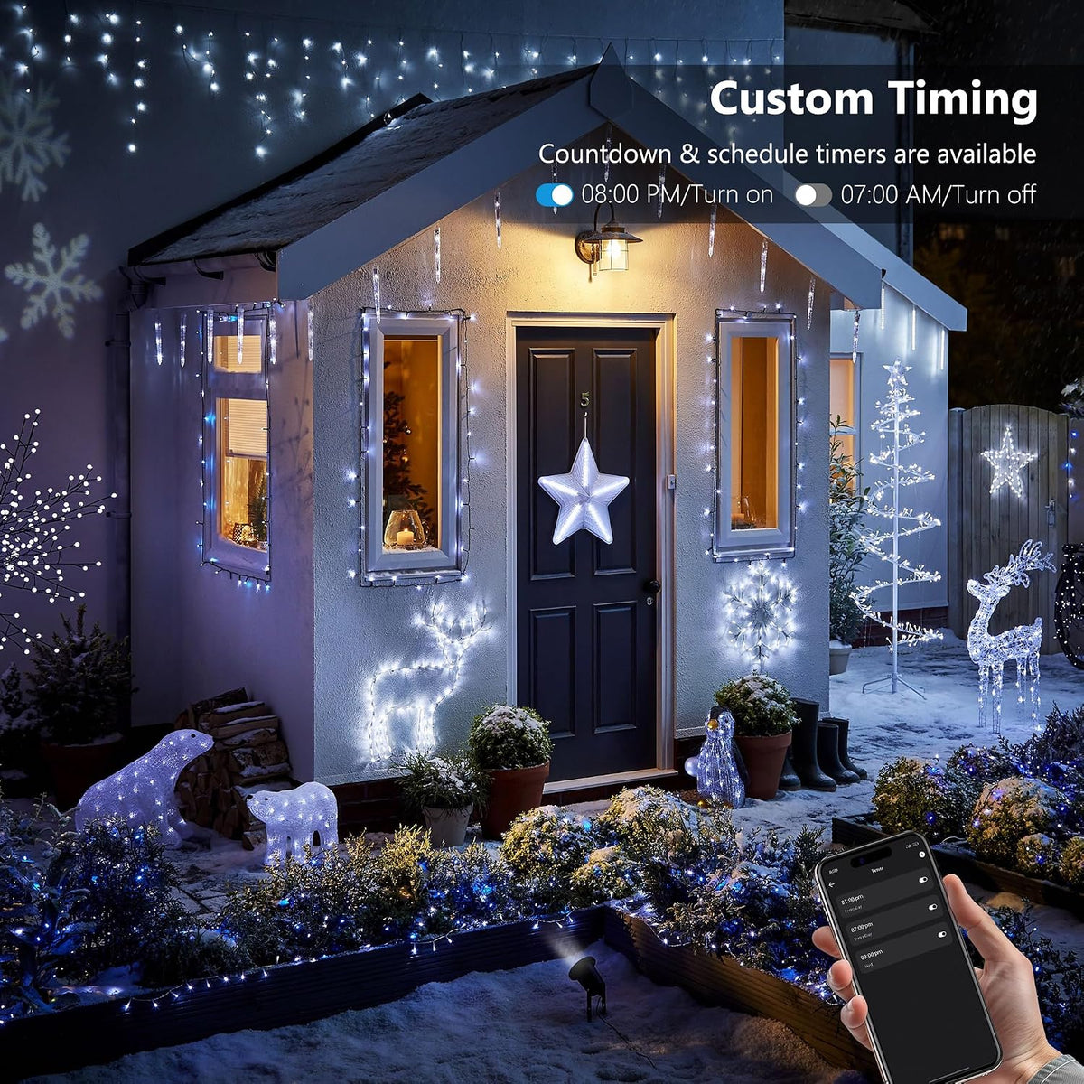 Brizled - Luces inteligentes para árbol de Navidad, 20 metros \/ 66...