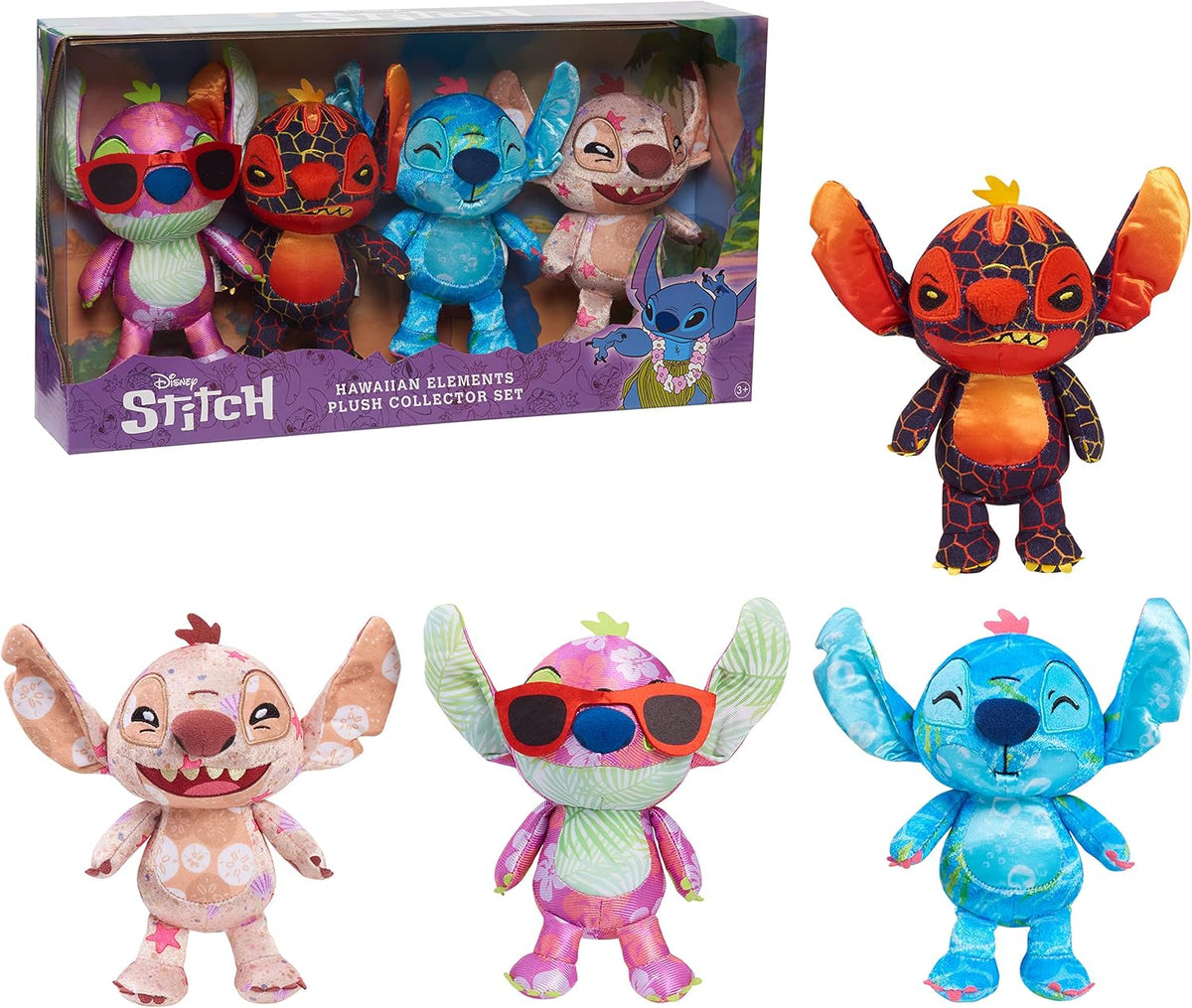Just Play STITCH Disney Hawaiian Elements - Juego de coleccionista...