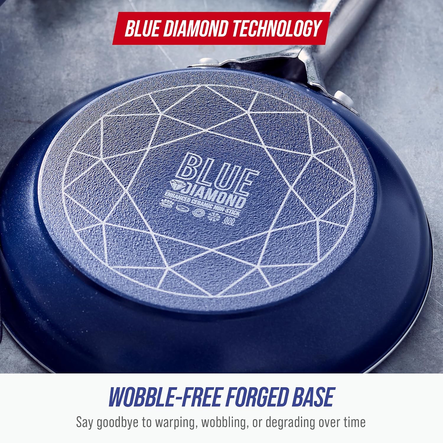 Blue Diamond - Sartén antiadherente de 10 pulgadas con infusión de...