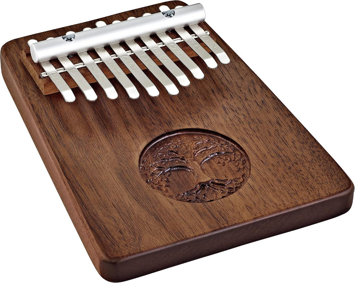 Piano de pulgar Kalimba, 10 teclas, incluye martillo de afinación y...