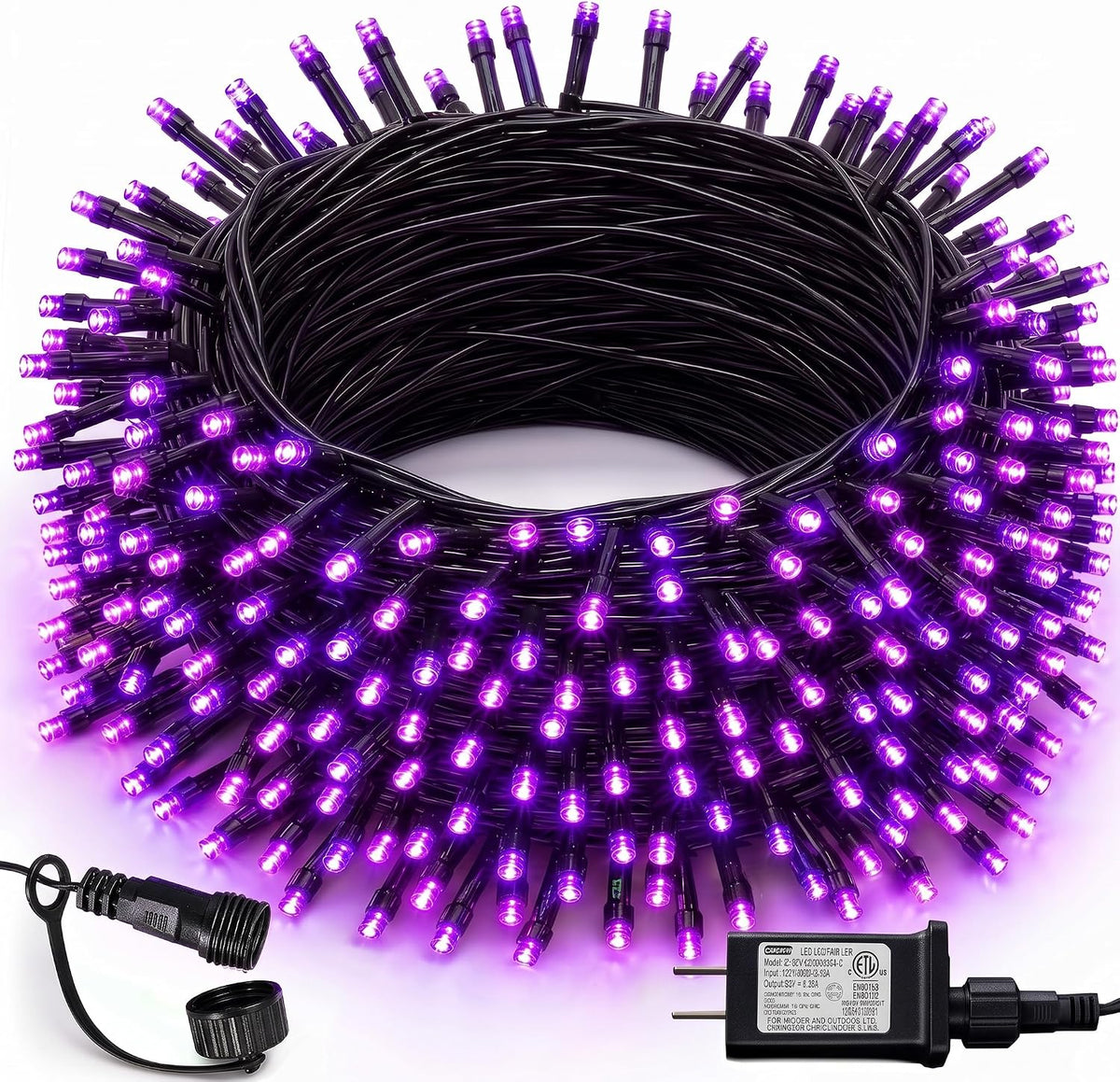 Dazzle Bright - Guirnalda de luces para Halloween, 300 LED, 100 pie...