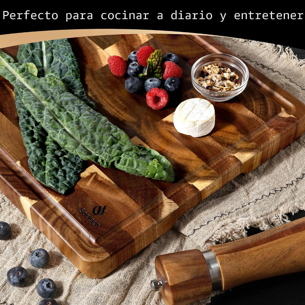 Tabla de Cortar de Fibra Final para Cocina con Pies Antideslizantes...