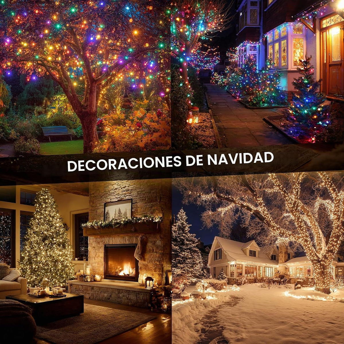 Dazzle Bright Luces de Navidad que cambian de color, 328 pies, 1000...