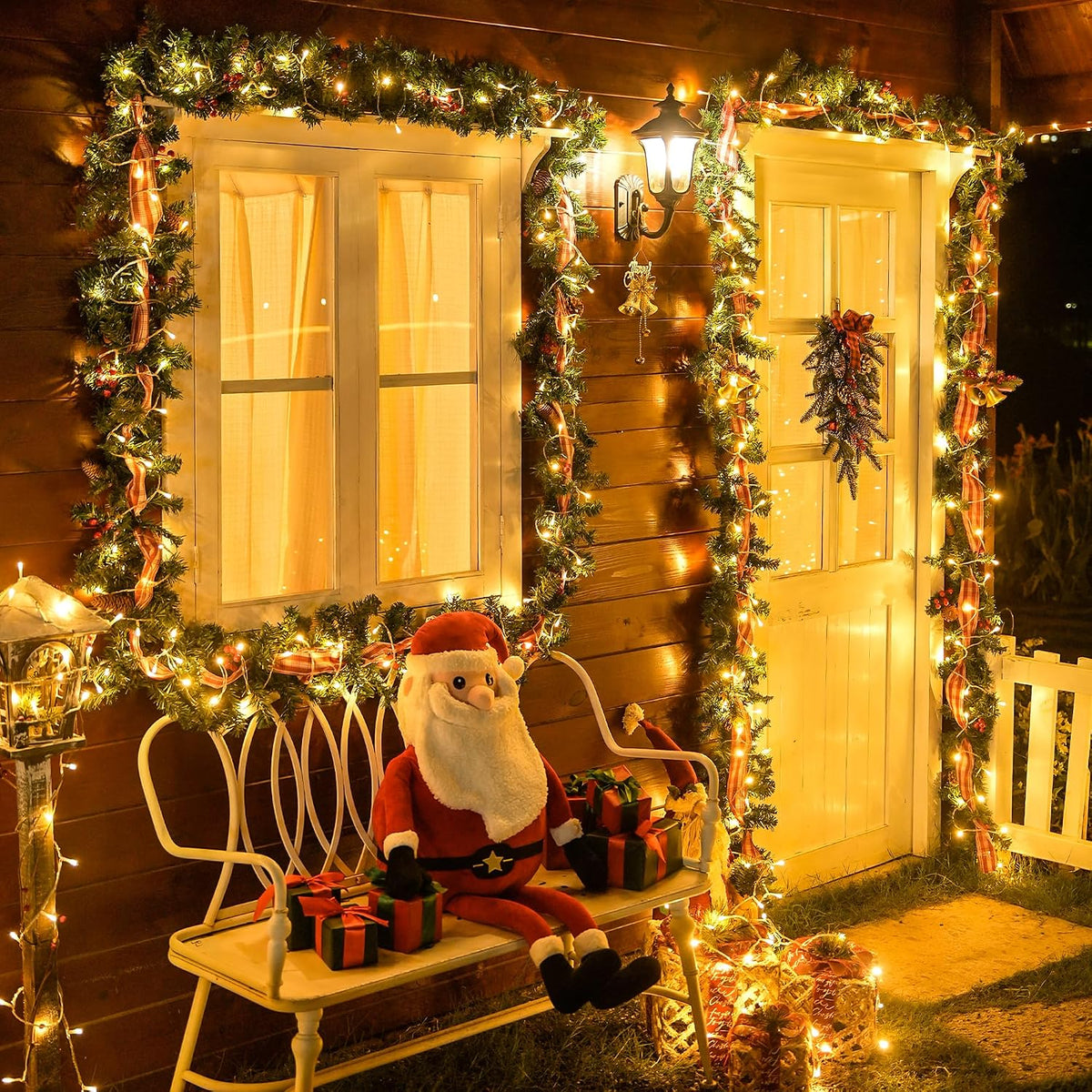 JMEXSUSS Luces navideñas de 99 pies para dormitorio, 300 luces LED...