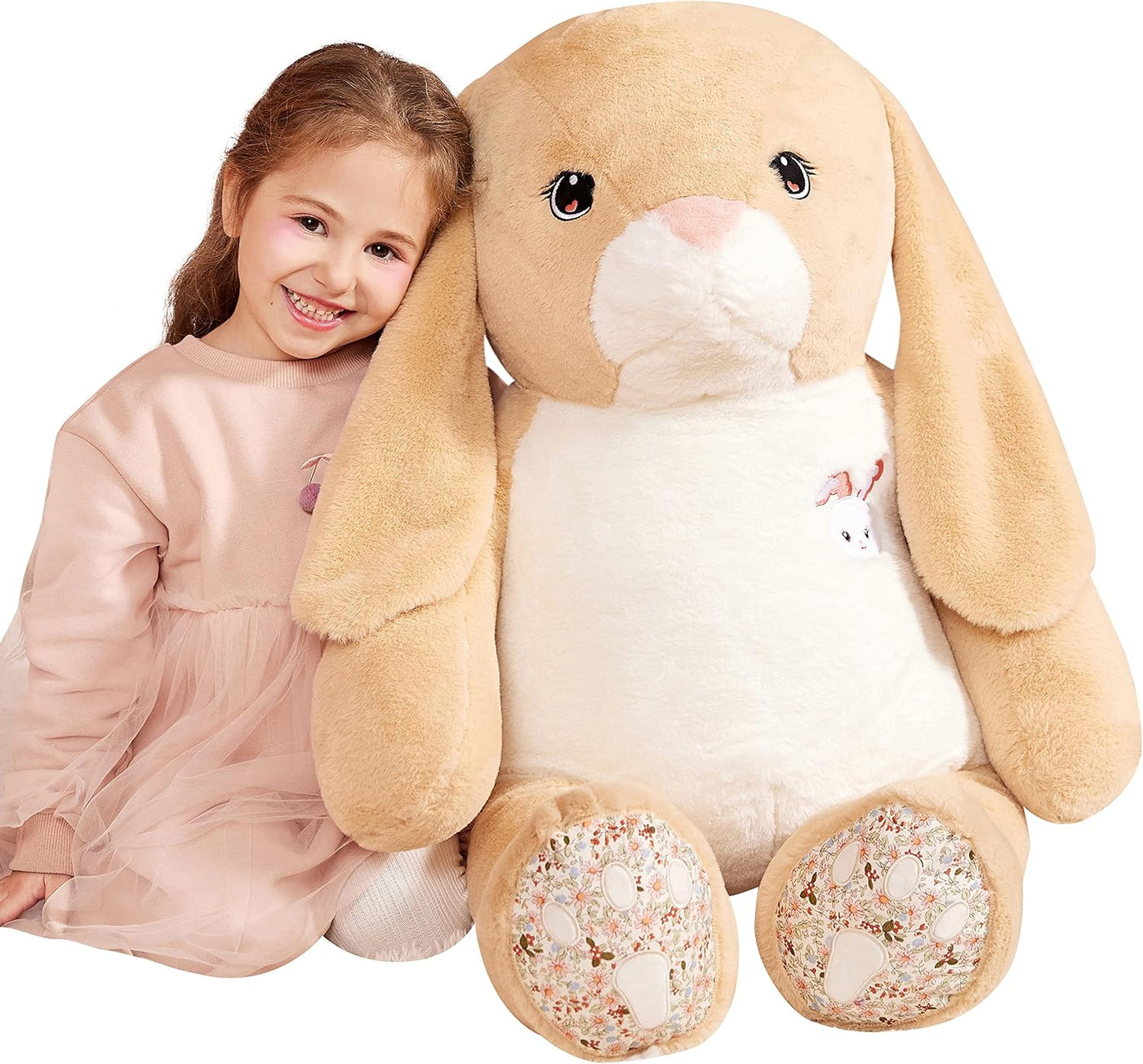 IKASA Peluche de conejo gigante de 30 pulgadas, súper suave, sin cr...