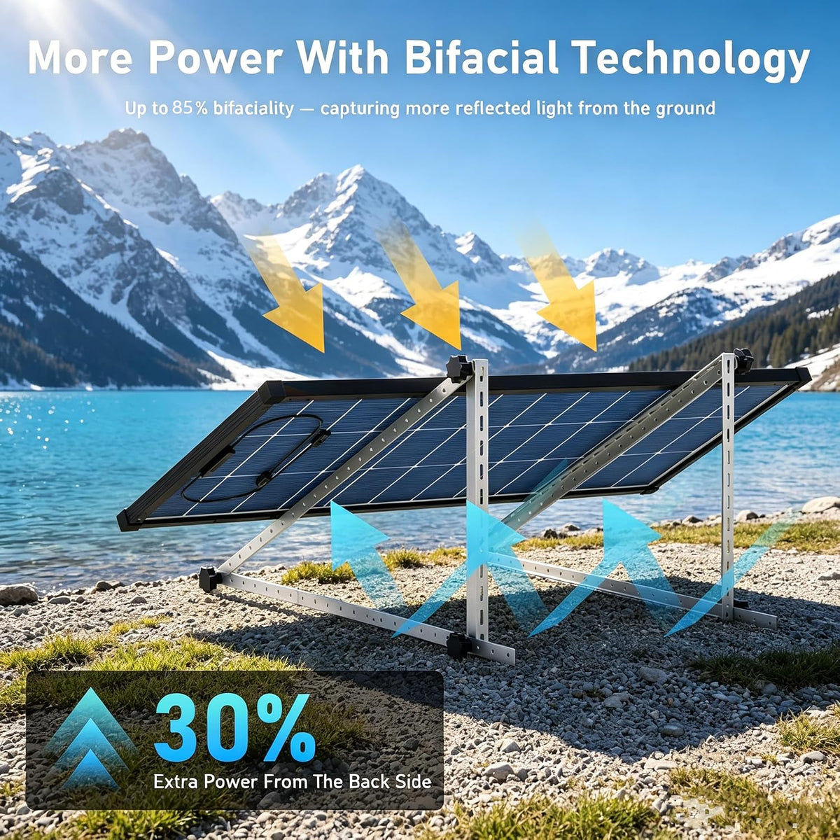 200W Bifacial Panel Solar 18BB N-Type 25,6% de alta eficiencia | Si...