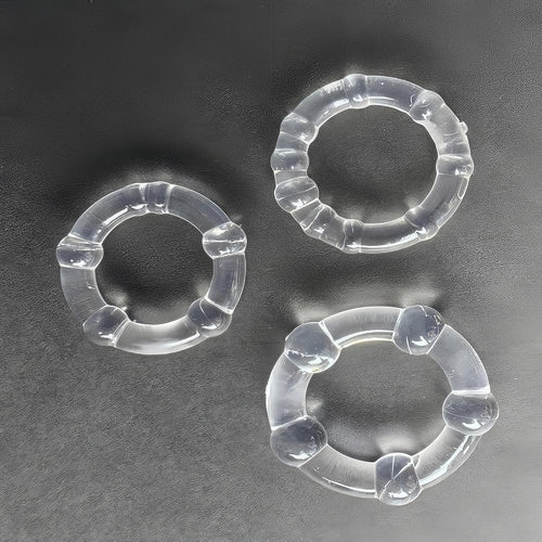 3 piezas de juguetes de goma de silicona anillos para hombres, jugu...