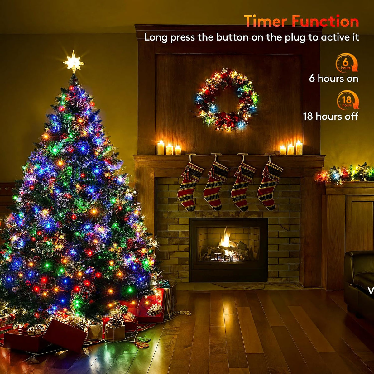 BlcTec Luces de Navidad, 800 luces LED para árbol de Navidad de 272...