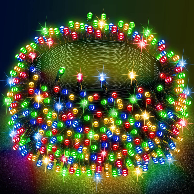 Dazzle Bright Guirnalda de luces de Navidad multicolor, 82 pies, 10...