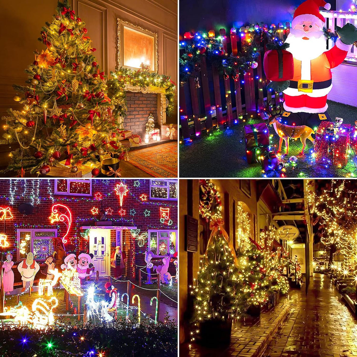 MZD8391 Luces LED de Navidad de 170 pies, 500 luces LED para interi...