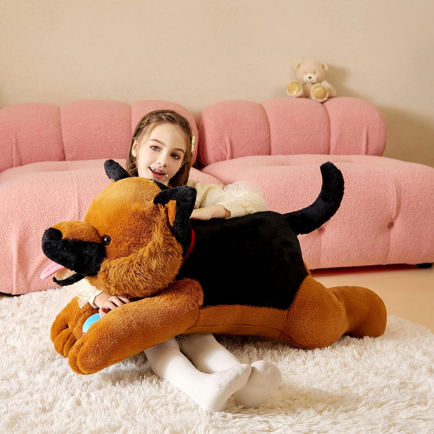 Tumyay Perro Pastor Alemán Gigante Animal de Peluche Juguete Suave,...