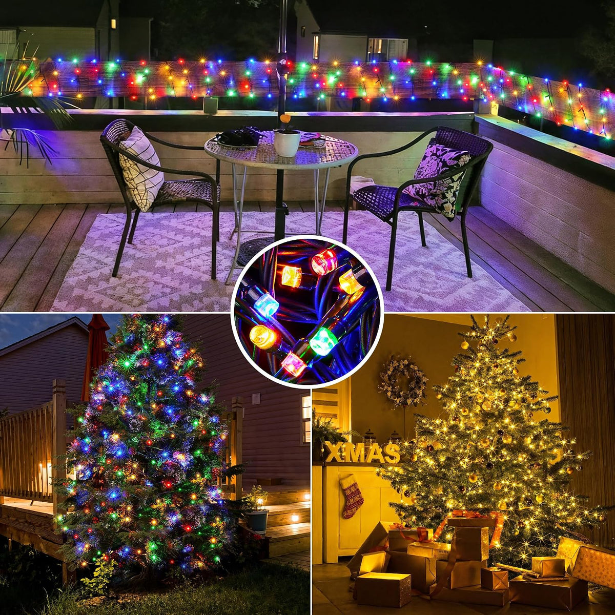 BlcTec - Luces de Navidad súper largas de 500 LED, 53 m, UL Certifi...