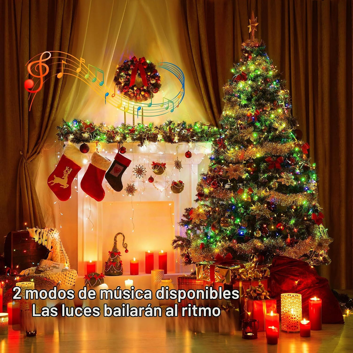 Luces navideñas RGB Brizled, luces de Halloween anaranjadas y morad...