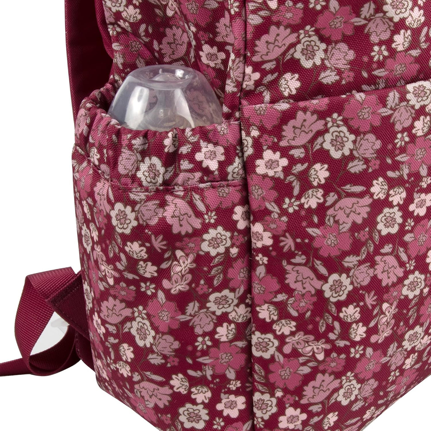 Mochila de pañales floral multifunción y bolsa de pañales de viaje...