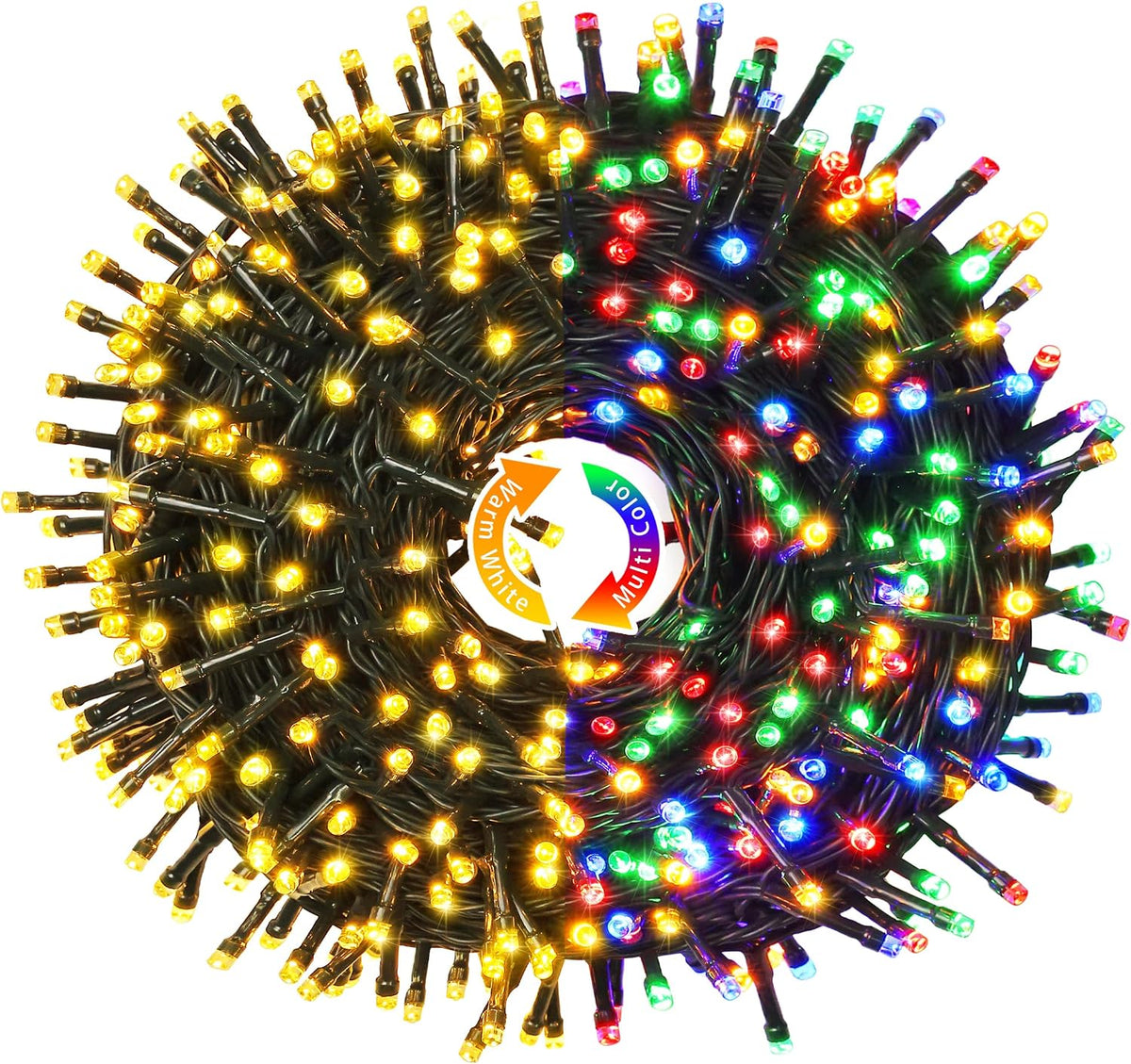 JMEXSUSS Guirnalda de 250 luces LED, luces de Navidad de color blan...