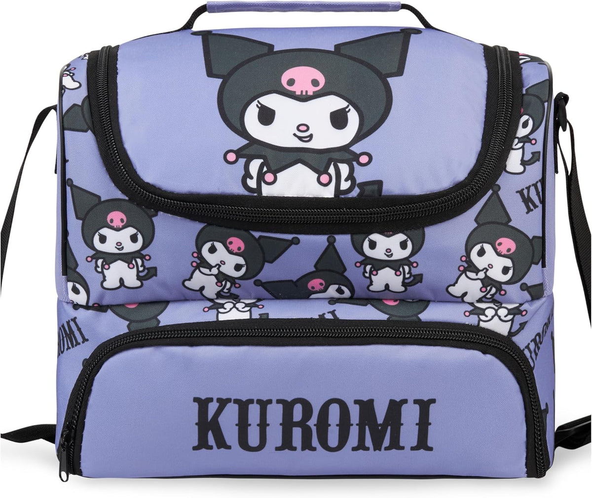 Get Trend Sanrio Kuromi Bolsa de almuerzo aislada para niñas para l...