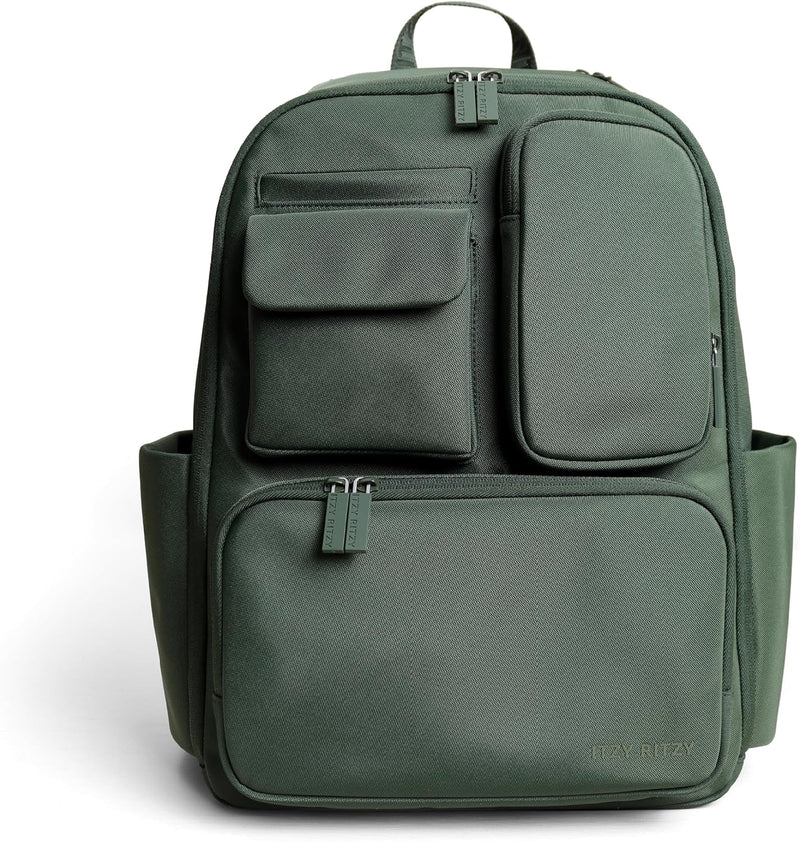 Itzy Ritzy Mochila para pañales utilitaria: cuenta con 17 bolsillos...