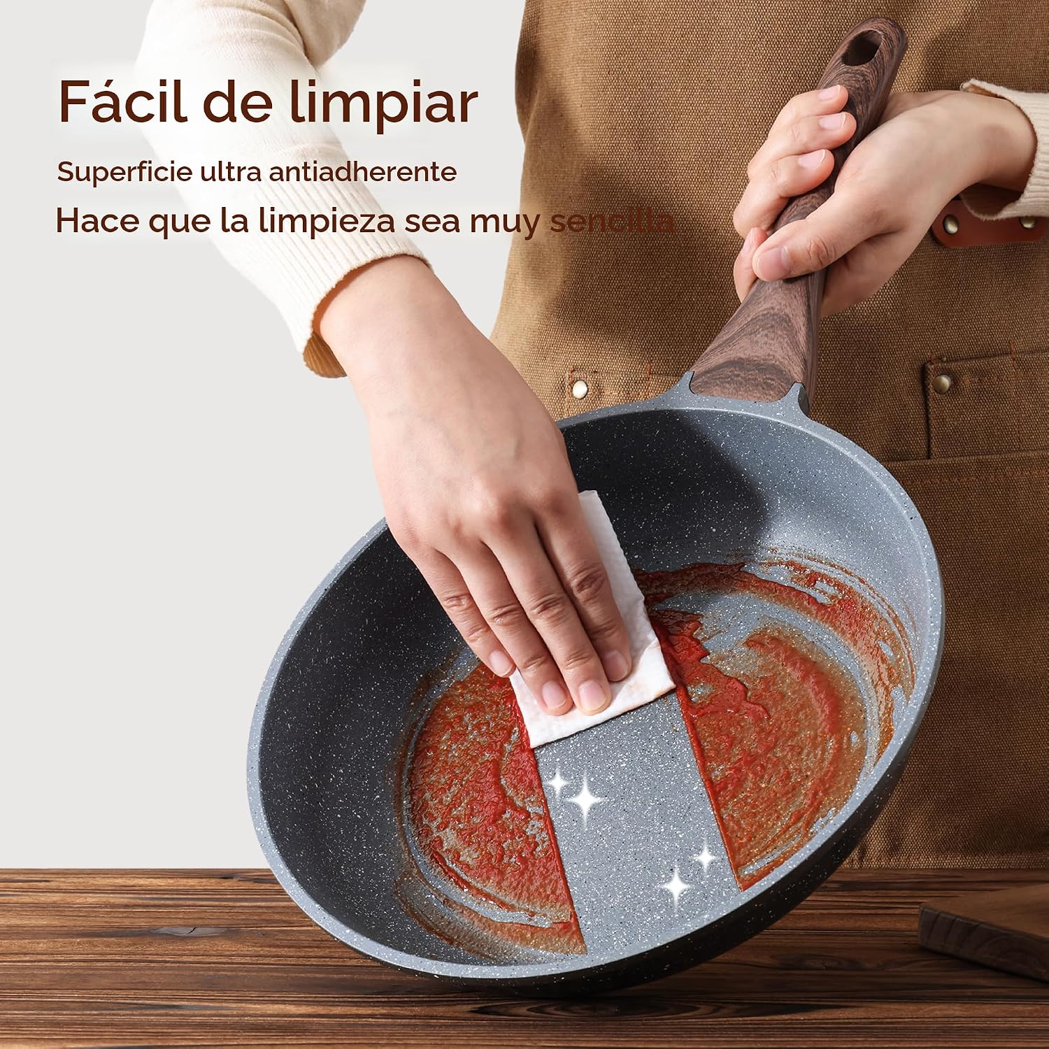 SENSARTE Sartenes Antiadherentes para Freír, Sartenes con Revestimi...