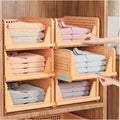 SNSLXH Paquete de 5 cajas organizadoras apilables de armario, cesta...