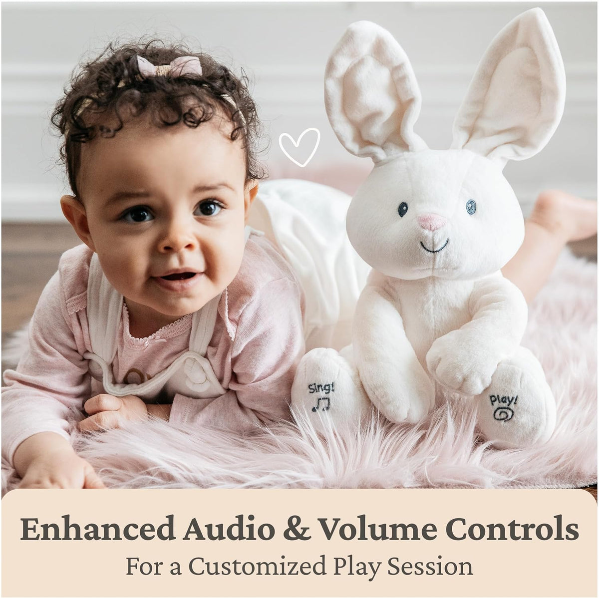 GUND Baby Flora Bunny - Juguete musical interactivo animado de 12 p...