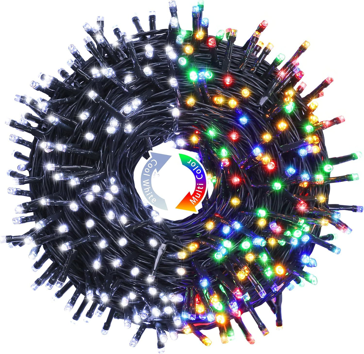 JMEXSUSS - Cadena de luces de Navidad de 250 luces LED blancas a mu...