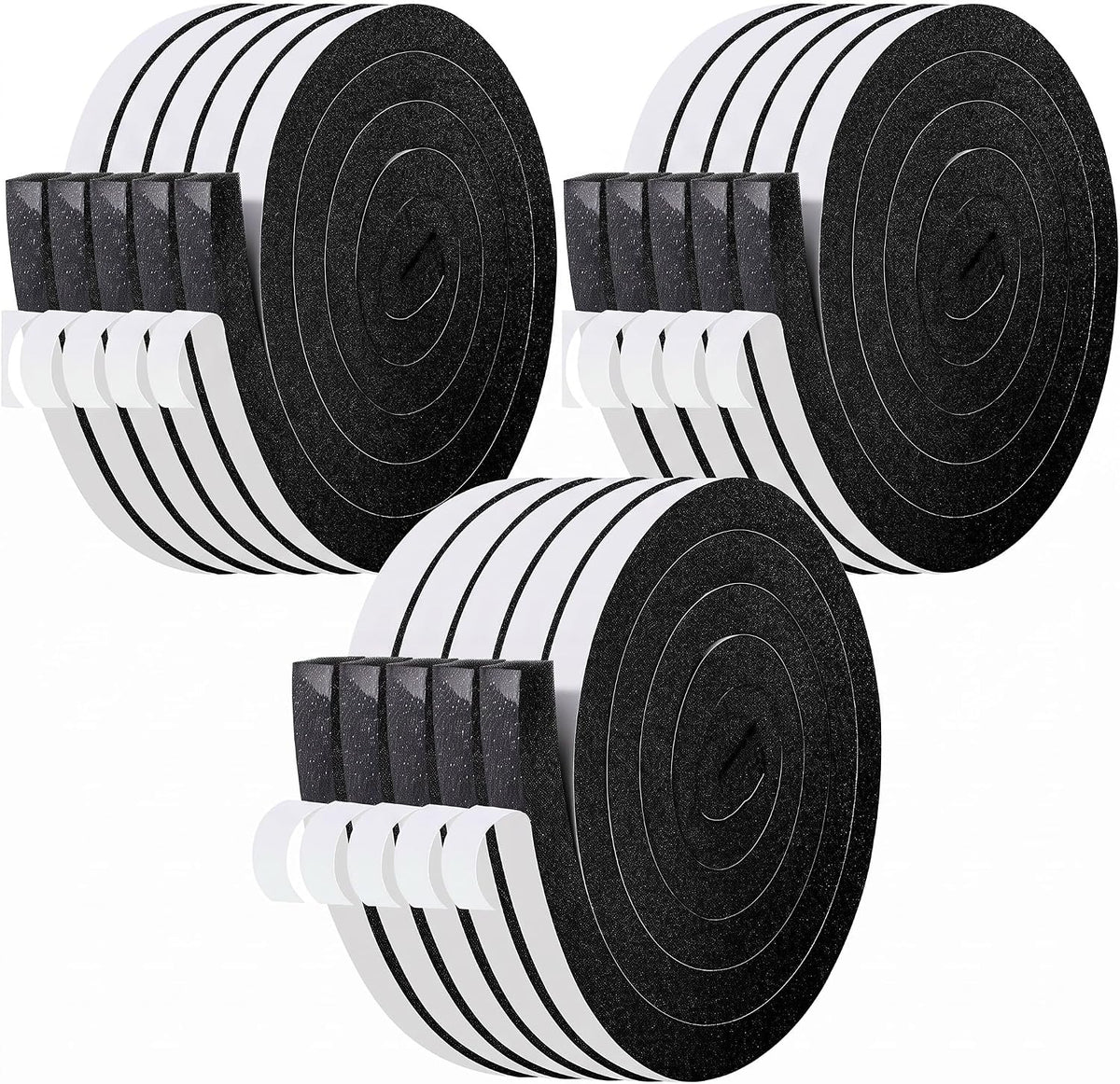 Pangda Sello para puerta de 147 pies, cinta de espuma de 1 x 1 pulg...