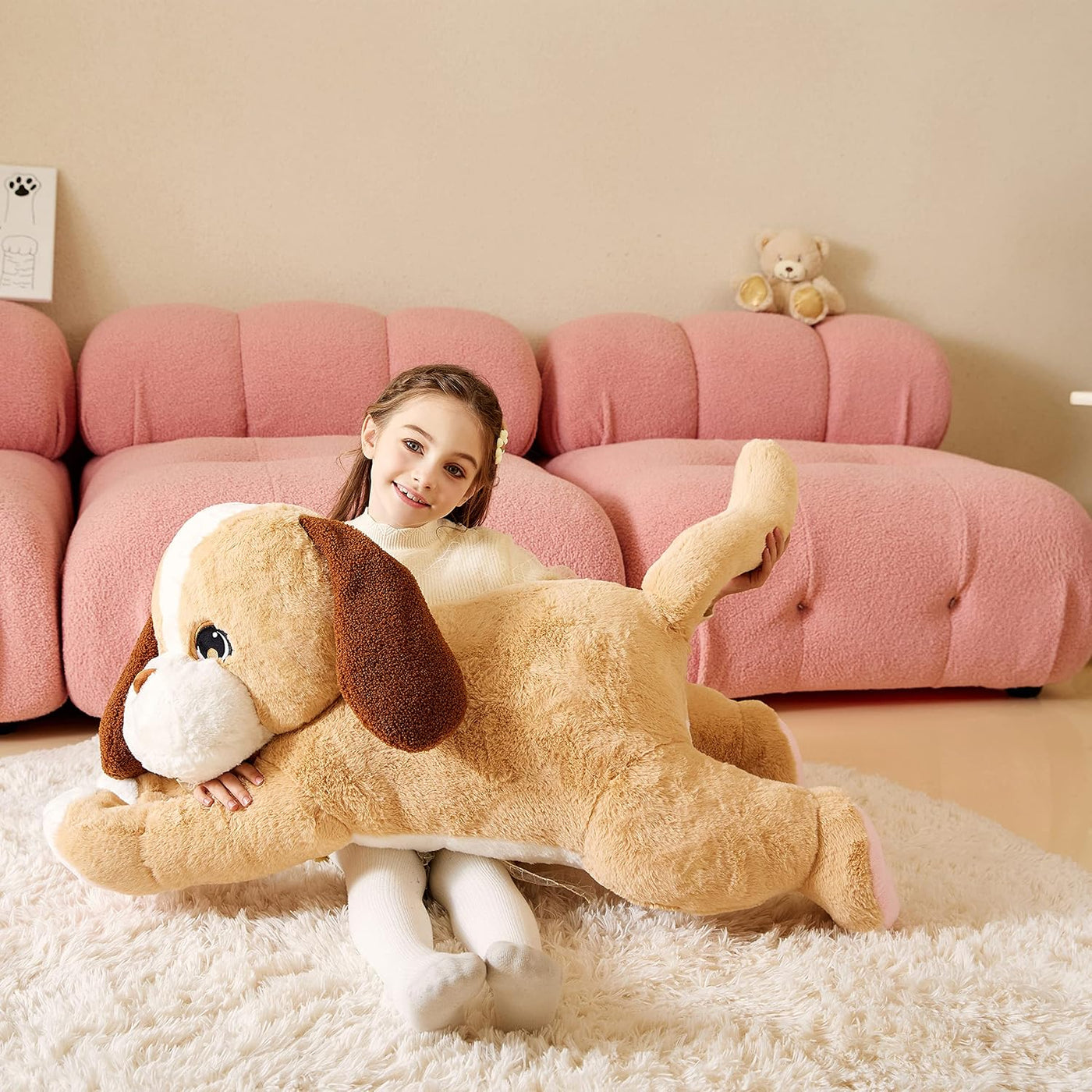 Tumyay Peluche de perro labrador gigante, juguete suave de peluche,...