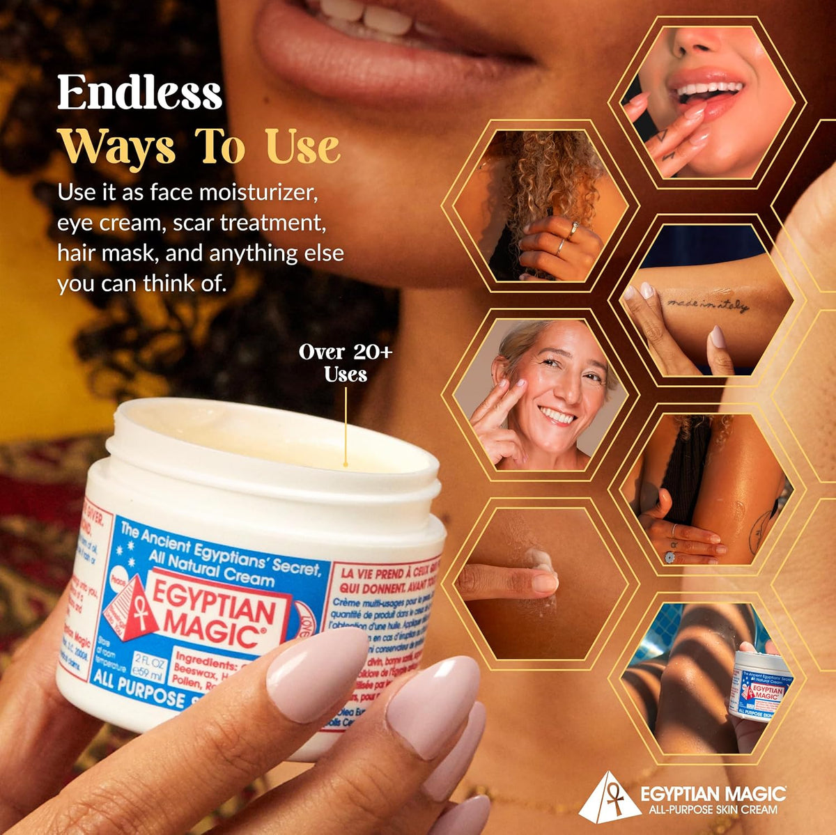 Crema mágica egipcia multiples usos, curación natural para la piel,...