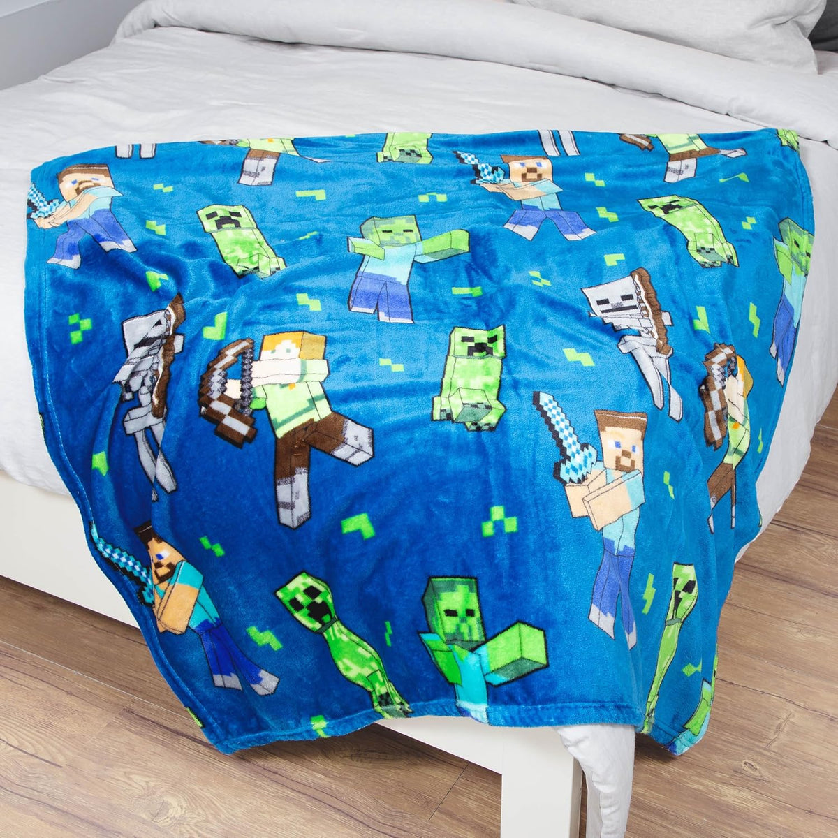 Jay Franco Manta de Minecraft con caja de regalo - Manta de felpa m...