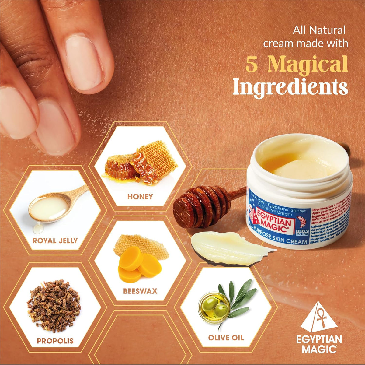 Egyptian Magic - Crema hidratante multiusos para cara, cuerpo y pie...