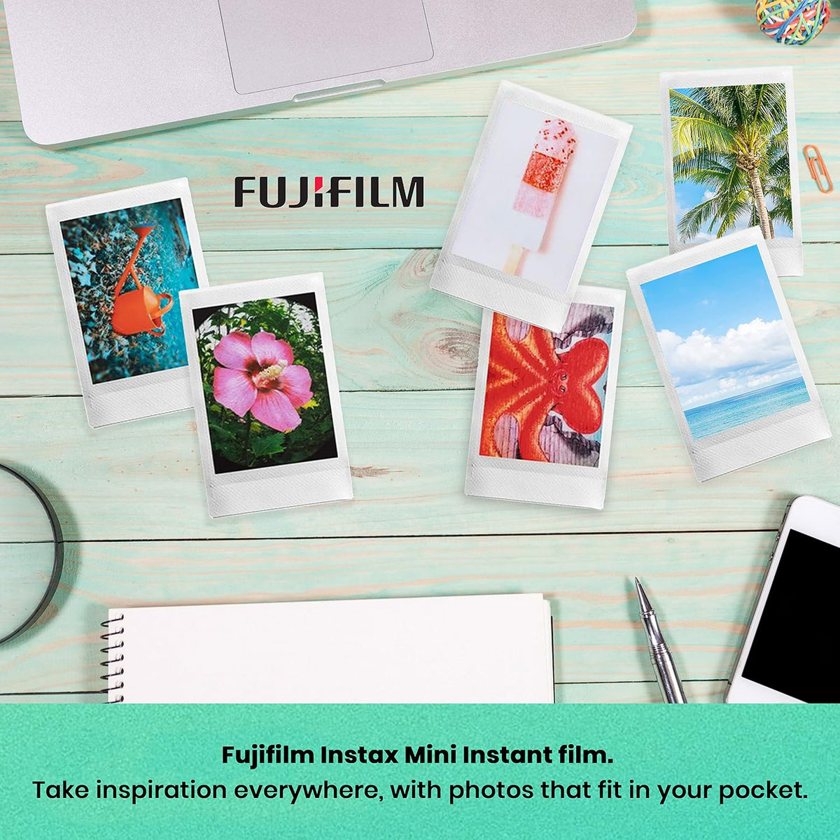 Fujifilm Cámara de película instantánea Instax Mini 12 (rosa flor)...
