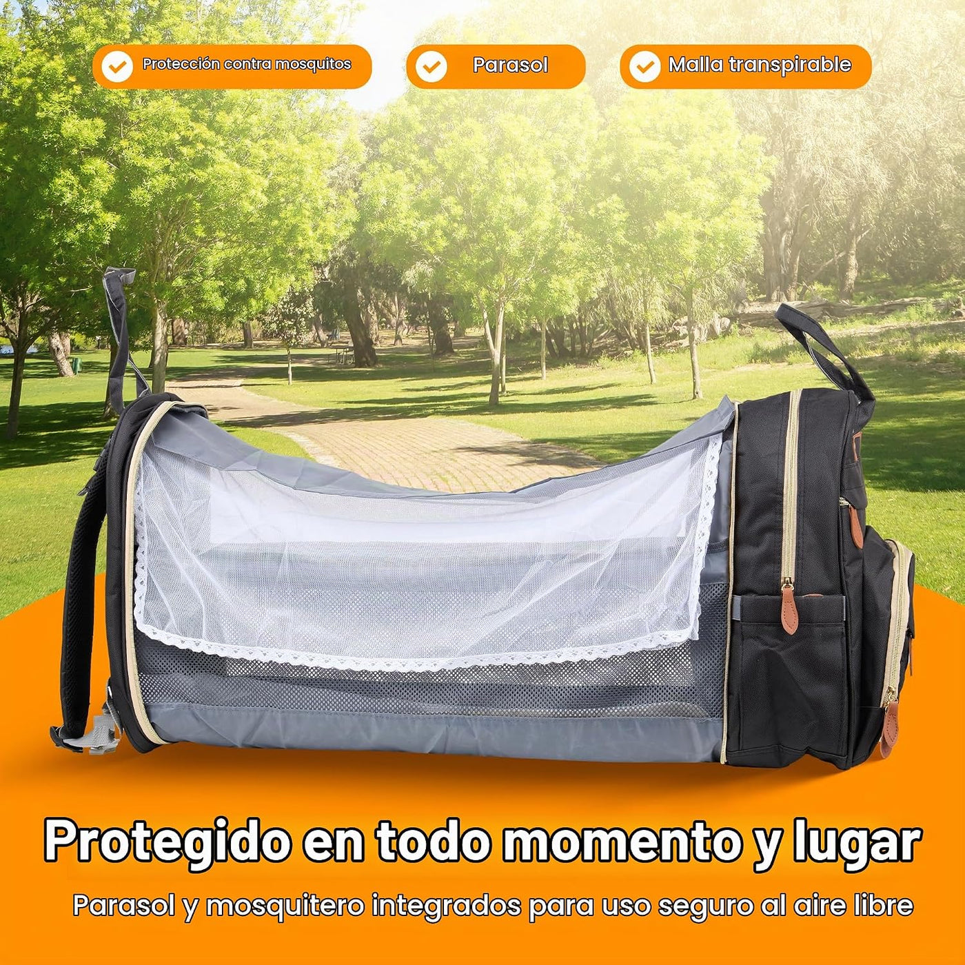 Little Lumen Mochila para pañales con cambiador \u2013 Bolsa de pañ...