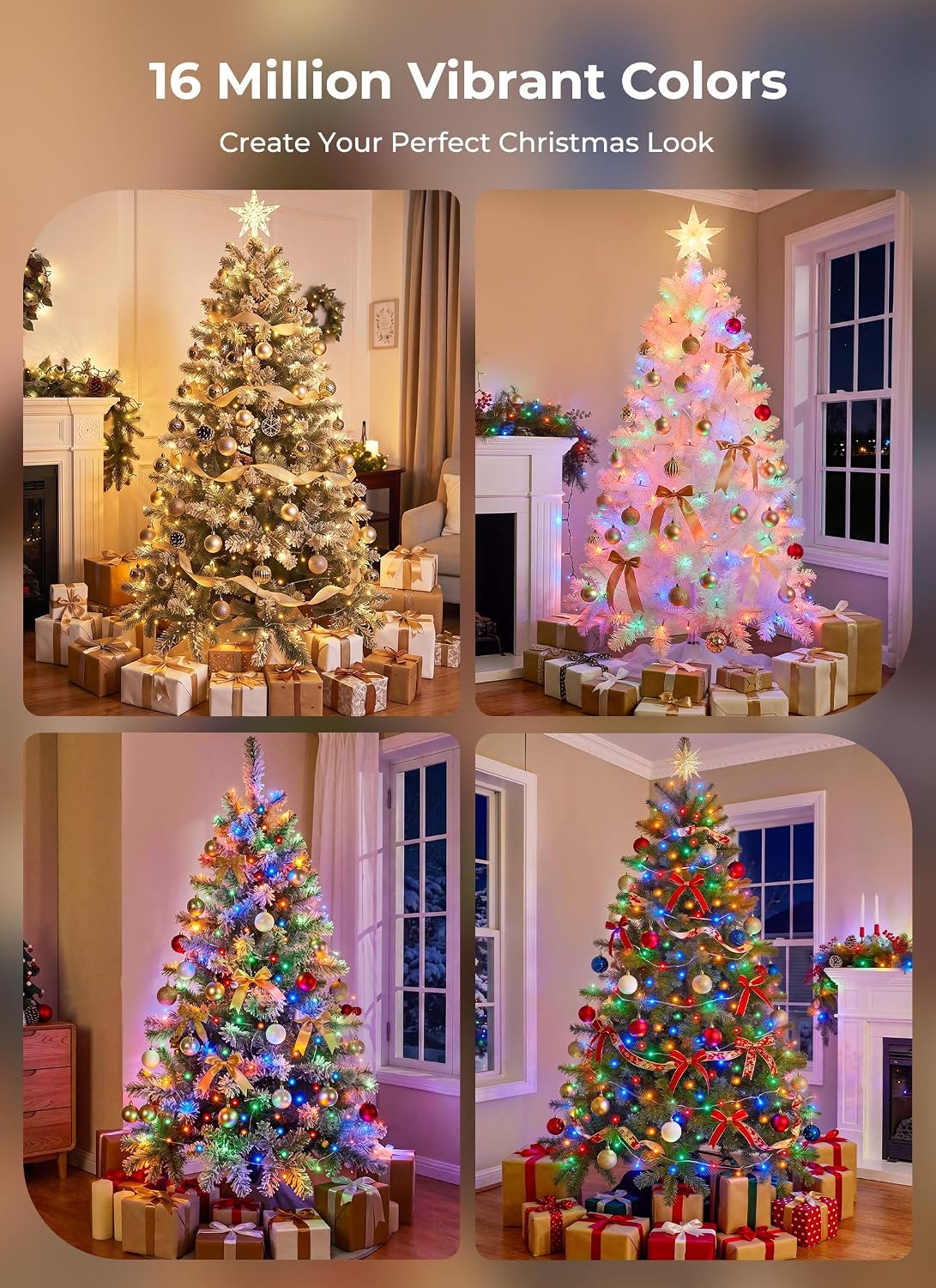 Minetom Luces inteligentes que cambian de color, Navidad, Halloween...